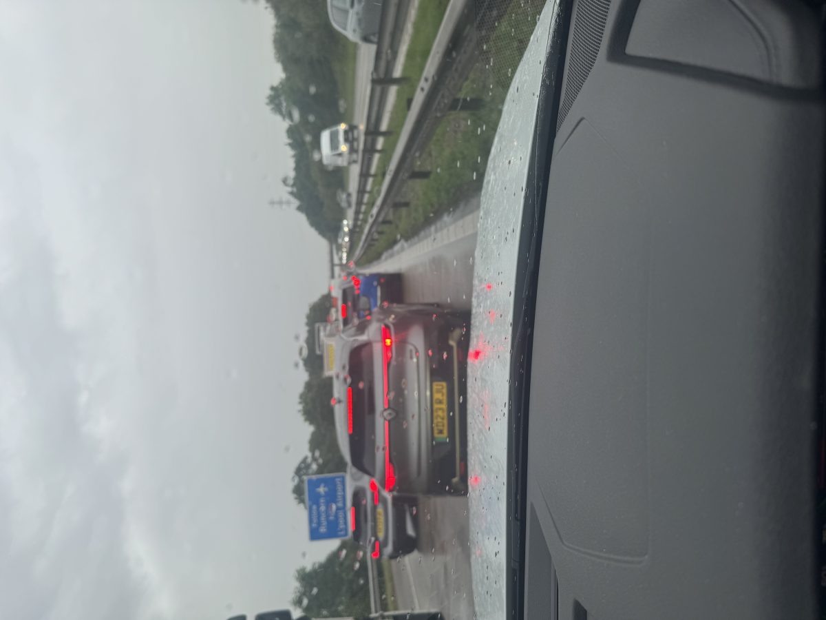 Incident on the M53 at M53, Mickle Trafford and District, Cheshire West and Chester — photo from the scene