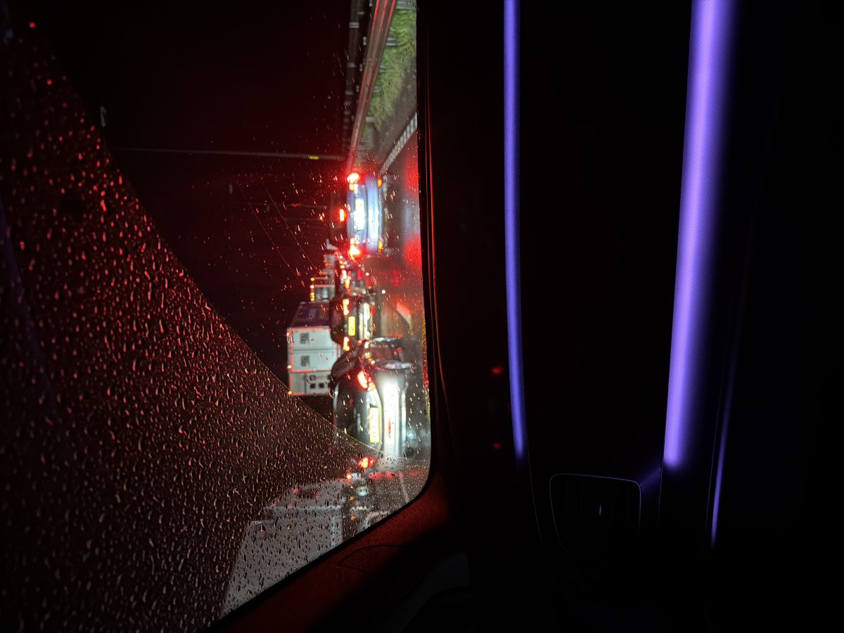 Incident on the M62 at M62, Littleborough — photo from the scene