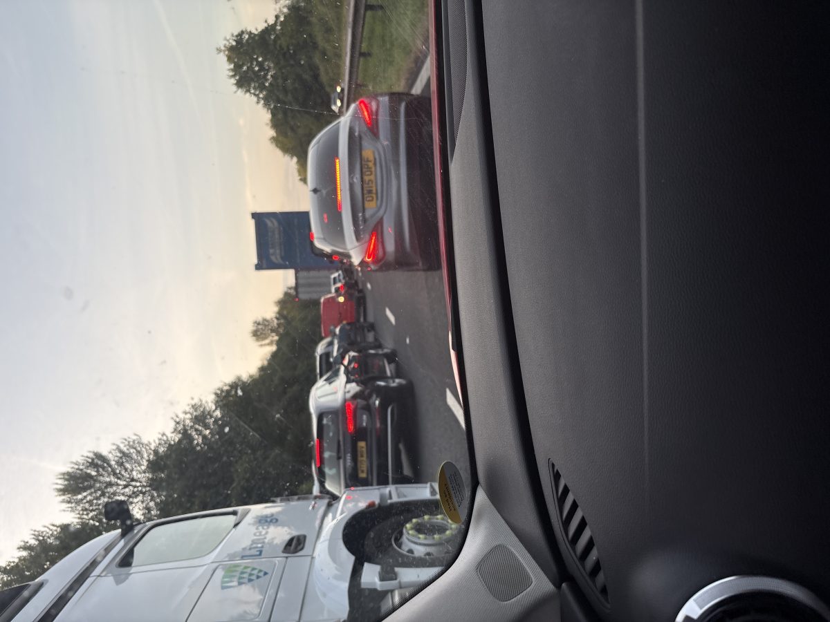 Crash on the M61 at M61, Clayton-le-Woods, Lancashire — photo from the scene