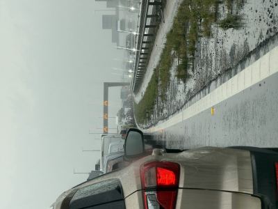 Crash on the M56 at M6, Appleton, Warrington — photo from the scene